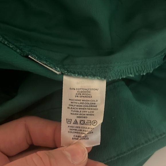 Ann Taylor Paperbag Pant Dark Green Tie Waist size 4 - Picture 6 of 6